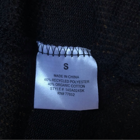 Threads 4 Thought Black Striped Duster Cardigan, EUC, S - Picture 9 of 12